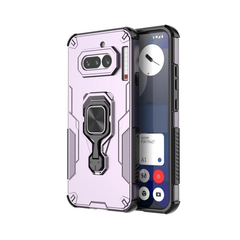 Nothing Phone 4a PU Leather Wallet Phone Case with Metal Kickstand, Card Holder, Cash Pocket, Wrist Strap, Shockproof TPU Protective Cover & Screen Protector