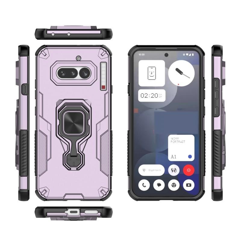 Nothing Phone 4a PU Leather Wallet Phone Case with Metal Kickstand, Card Holder, Cash Pocket, Wrist Strap, Shockproof TPU Protective Cover & Screen Protector