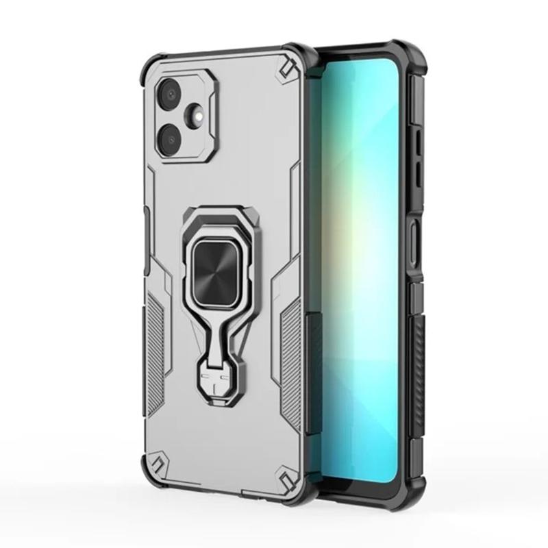 Samsung Galaxy A06 4G PU Leather Wallet Phone Case with Metal Kickstand, Card Holder, Cash Pocket, Wrist Strap, Shockproof TPU Protective Cover & Screen Protector