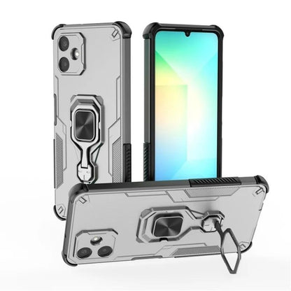 Samsung Galaxy A06 4G PU Leather Wallet Phone Case with Metal Kickstand, Card Holder, Cash Pocket, Wrist Strap, Shockproof TPU Protective Cover & Screen Protector