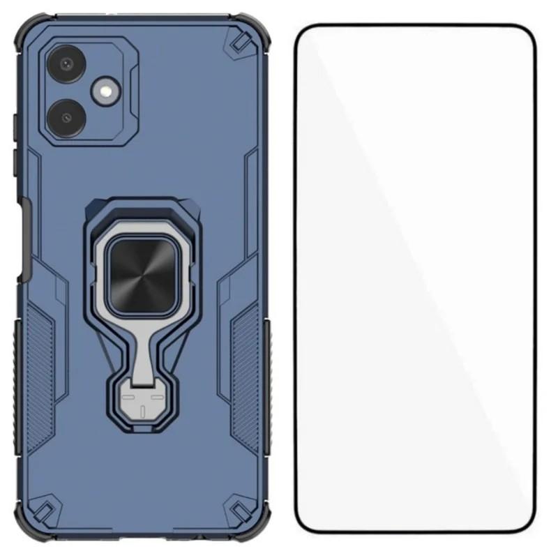 Samsung Galaxy A06 4G PU Leather Wallet Phone Case with Metal Kickstand, Card Holder, Cash Pocket, Wrist Strap, Shockproof TPU Protective Cover & Screen Protector
