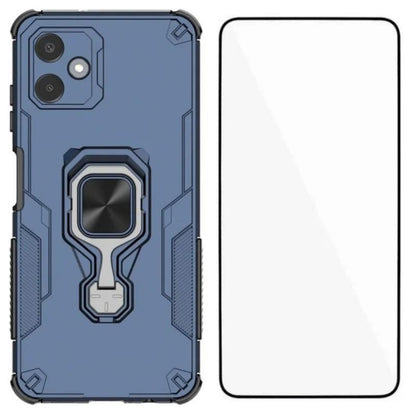 Samsung Galaxy A06 4G PU Leather Wallet Phone Case with Metal Kickstand, Card Holder, Cash Pocket, Wrist Strap, Shockproof TPU Protective Cover & Screen Protector