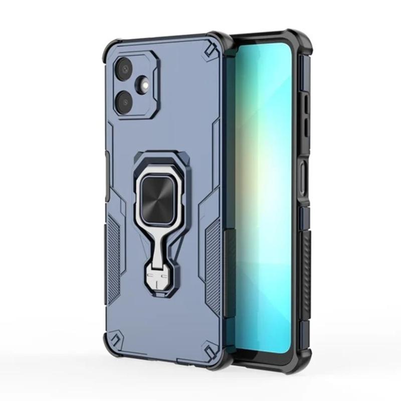 Samsung Galaxy A06 4G PU Leather Wallet Phone Case with Metal Kickstand, Card Holder, Cash Pocket, Wrist Strap, Shockproof TPU Protective Cover & Screen Protector
