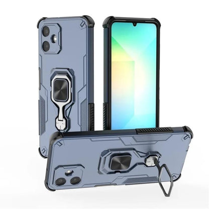 Samsung Galaxy A06 4G PU Leather Wallet Phone Case with Metal Kickstand, Card Holder, Cash Pocket, Wrist Strap, Shockproof TPU Protective Cover & Screen Protector