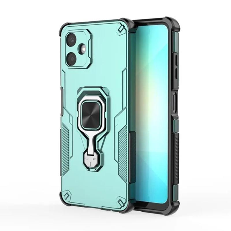 Samsung Galaxy A06 4G PU Leather Wallet Phone Case with Metal Kickstand, Card Holder, Cash Pocket, Wrist Strap, Shockproof TPU Protective Cover & Screen Protector