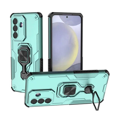 Samsung Galaxy A16 4G PU Leather Wallet Phone Case with Metal Kickstand, Card Holder, Cash Pocket, Wrist Strap, Shockproof TPU Protective Cover & Screen Protector