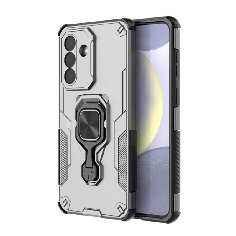 Samsung Galaxy A35 5G PU Leather Wallet Phone Case with Metal Kickstand, Card Holder, Cash Pocket, Wrist Strap, Shockproof TPU Protective Cover & Screen Protector