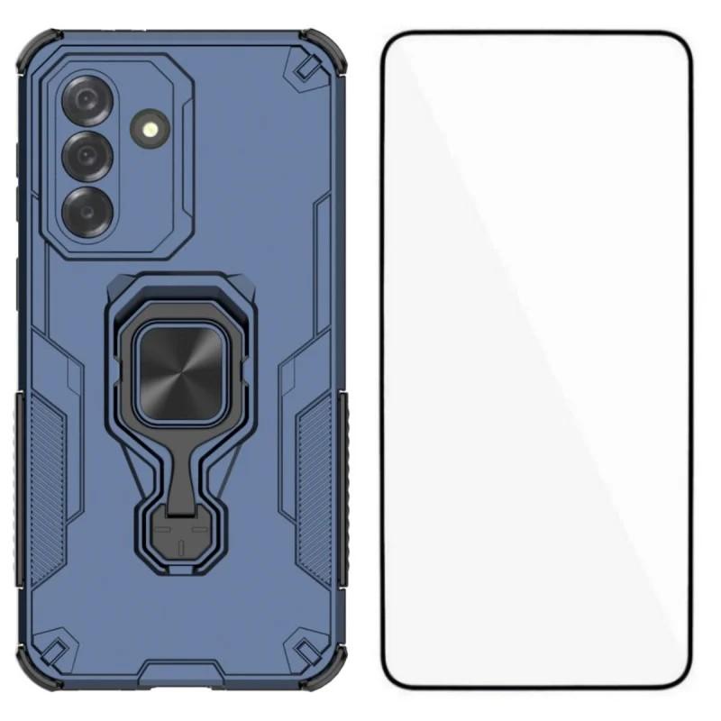 Samsung Galaxy A57 5G PU Leather Wallet Phone Case with Metal Kickstand, Card Holder, Cash Pocket, Wrist Strap, Shockproof TPU Protective Cover & Screen Protector