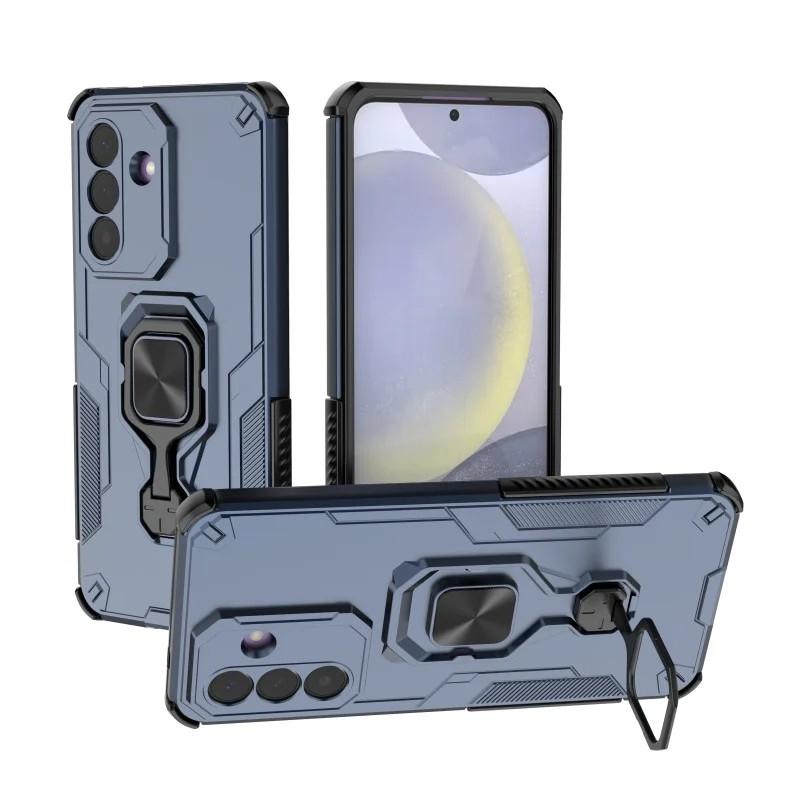 Samsung Galaxy S25 5G PU Leather Wallet Phone Case with Metal Kickstand, Card Holder, Cash Pocket, Wrist Strap, Shockproof TPU Protective Cover & Screen Protector