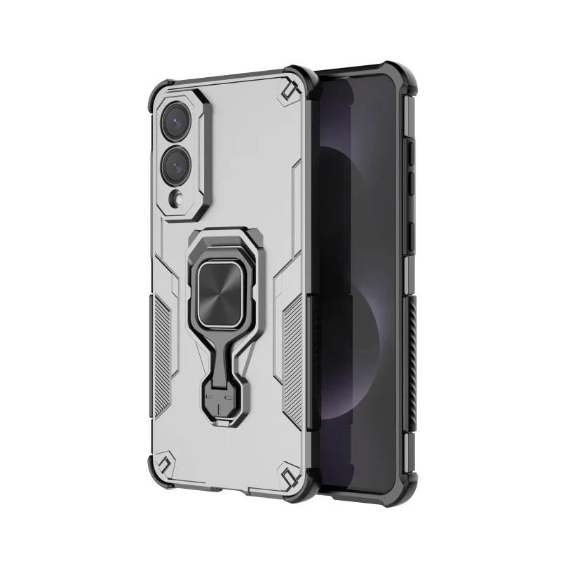 Samsung Galaxy S25 Edge 5G PU Leather Wallet Phone Case with Metal Kickstand, Card Holder, Cash Pocket, Wrist Strap, Shockproof TPU Protective Cover & Screen Protector