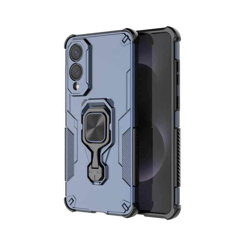 Samsung Galaxy S25 Edge 5G PU Leather Wallet Phone Case with Metal Kickstand, Card Holder, Cash Pocket, Wrist Strap, Shockproof TPU Protective Cover & Screen Protector