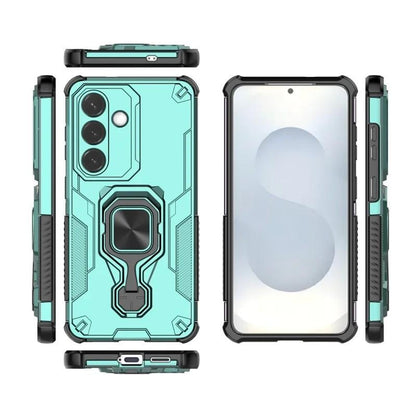 Samsung Galaxy S26 5G PU Leather Wallet Phone Case with Metal Kickstand, Card Holder, Cash Pocket, Wrist Strap, Shockproof TPU Protective Cover & Screen Protector