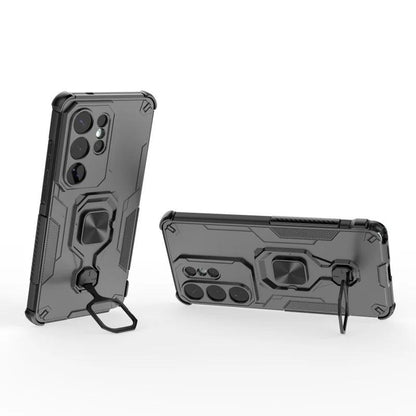 Samsung Galaxy S26 Ultra 5G PU Leather Wallet Phone Case with Metal Kickstand, Card Holder, Cash Pocket, Wrist Strap, Shockproof TPU Protective Cover & Screen Protector