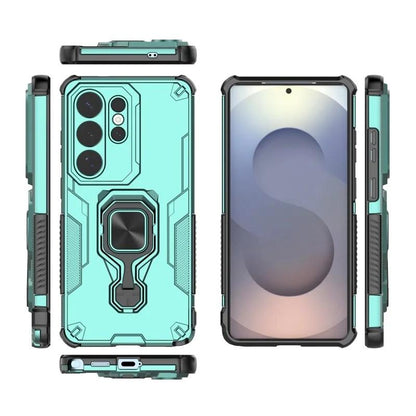 Samsung Galaxy S26 Ultra 5G PU Leather Wallet Phone Case with Metal Kickstand, Card Holder, Cash Pocket, Wrist Strap, Shockproof TPU Protective Cover & Screen Protector