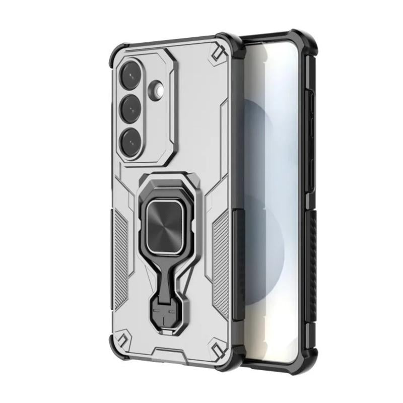 Samsung Galaxy S26+ 5G PU Leather Wallet Phone Case with Metal Kickstand, Card Holder, Cash Pocket, Wrist Strap, Shockproof TPU Protective Cover & Screen Protector