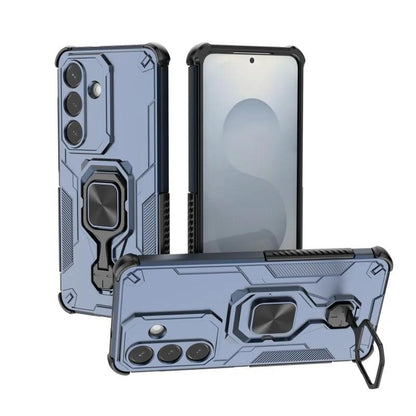 Samsung Galaxy S26+ 5G PU Leather Wallet Phone Case with Metal Kickstand, Card Holder, Cash Pocket, Wrist Strap, Shockproof TPU Protective Cover & Screen Protector