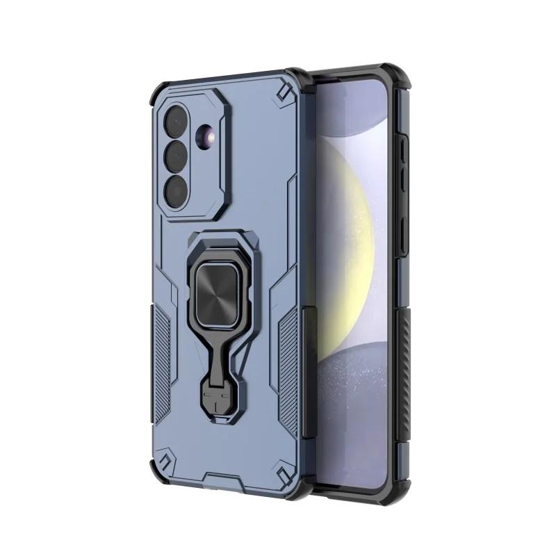 Samsung Galaxy A27 5G PU Leather Wallet Phone Case with Metal Kickstand, Card Holder, Cash Pocket, Wrist Strap, Shockproof TPU Protective Cover & Screen Protector