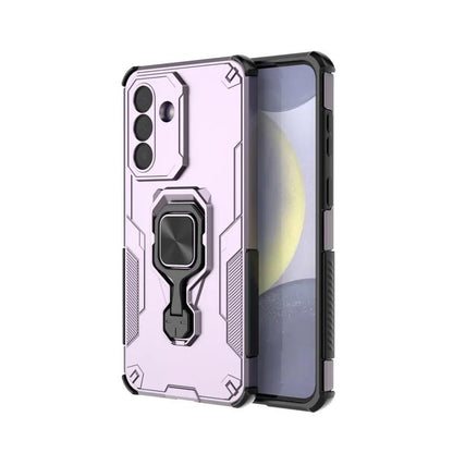 Samsung Galaxy A27 5G PU Leather Wallet Phone Case with Metal Kickstand, Card Holder, Cash Pocket, Wrist Strap, Shockproof TPU Protective Cover & Screen Protector