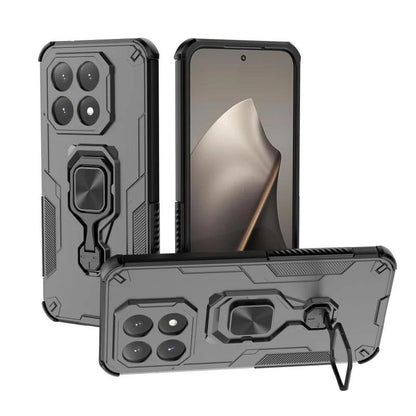Xiaomi 15T 5G PU Leather Wallet Phone Case with Metal Kickstand, Card Holder, Cash Pocket, Wrist Strap, Shockproof TPU Protective Cover & Screen Protector
