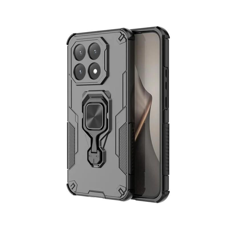 Xiaomi 15T 5G PU Leather Wallet Phone Case with Metal Kickstand, Card Holder, Cash Pocket, Wrist Strap, Shockproof TPU Protective Cover & Screen Protector