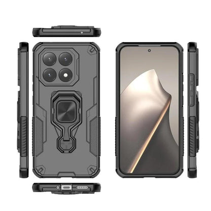 Xiaomi 15T 5G PU Leather Wallet Phone Case with Metal Kickstand, Card Holder, Cash Pocket, Wrist Strap, Shockproof TPU Protective Cover & Screen Protector