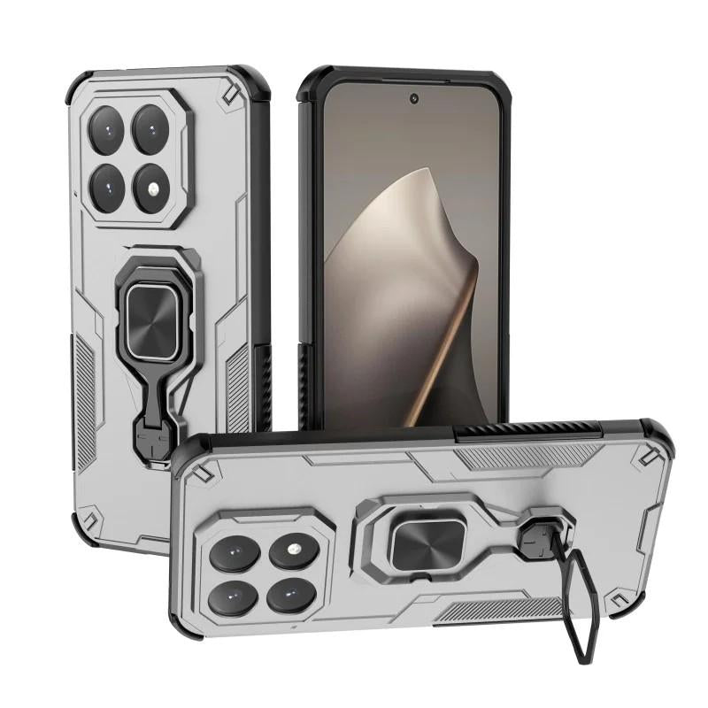 Xiaomi 15T 5G PU Leather Wallet Phone Case with Metal Kickstand, Card Holder, Cash Pocket, Wrist Strap, Shockproof TPU Protective Cover & Screen Protector