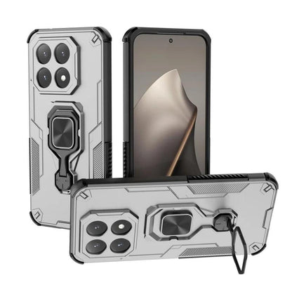 Xiaomi 15T 5G PU Leather Wallet Phone Case with Metal Kickstand, Card Holder, Cash Pocket, Wrist Strap, Shockproof TPU Protective Cover & Screen Protector