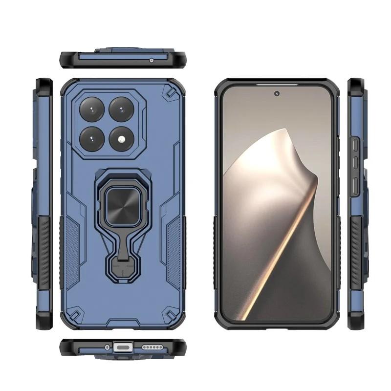 Xiaomi 15T 5G PU Leather Wallet Phone Case with Metal Kickstand, Card Holder, Cash Pocket, Wrist Strap, Shockproof TPU Protective Cover & Screen Protector