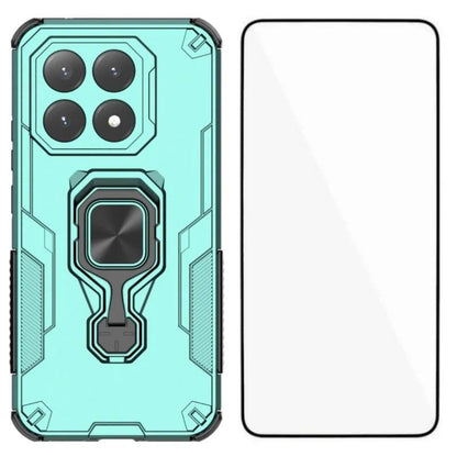 Xiaomi 15T 5G PU Leather Wallet Phone Case with Metal Kickstand, Card Holder, Cash Pocket, Wrist Strap, Shockproof TPU Protective Cover & Screen Protector