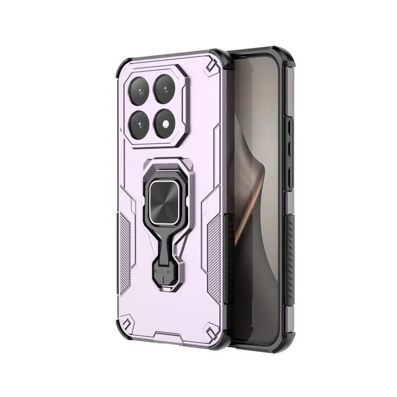 Xiaomi 15T 5G PU Leather Wallet Phone Case with Metal Kickstand, Card Holder, Cash Pocket, Wrist Strap, Shockproof TPU Protective Cover & Screen Protector