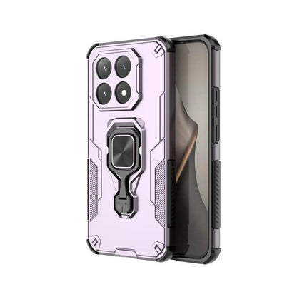 Xiaomi 15T 5G PU Leather Wallet Phone Case with Metal Kickstand, Card Holder, Cash Pocket, Wrist Strap, Shockproof TPU Protective Cover & Screen Protector