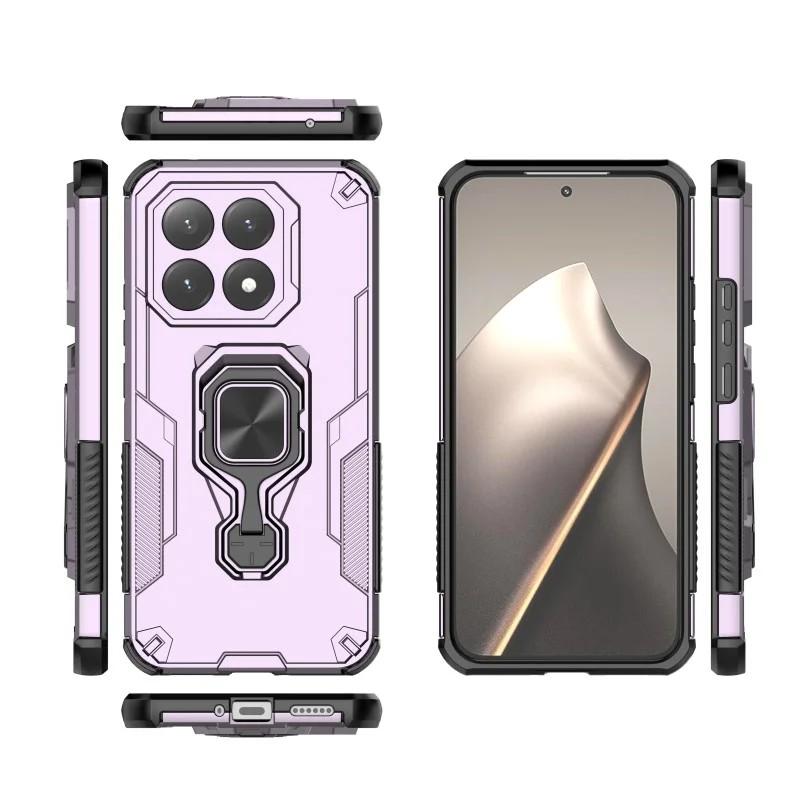 Xiaomi 15T 5G PU Leather Wallet Phone Case with Metal Kickstand, Card Holder, Cash Pocket, Wrist Strap, Shockproof TPU Protective Cover & Screen Protector