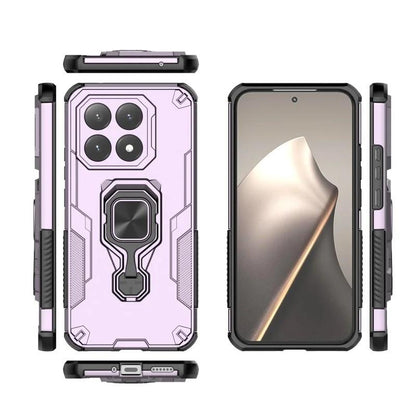 Xiaomi 15T 5G PU Leather Wallet Phone Case with Metal Kickstand, Card Holder, Cash Pocket, Wrist Strap, Shockproof TPU Protective Cover & Screen Protector