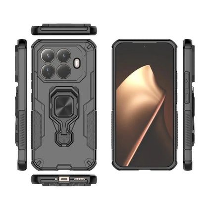 Xiaomi 15T Pro 5G PU Leather Wallet Phone Case with Metal Kickstand, Card Holder, Cash Pocket, Wrist Strap, Shockproof TPU Protective Cover & Screen Protector