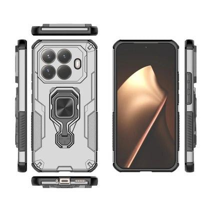 Xiaomi 15T Pro 5G PU Leather Wallet Phone Case with Metal Kickstand, Card Holder, Cash Pocket, Wrist Strap, Shockproof TPU Protective Cover & Screen Protector
