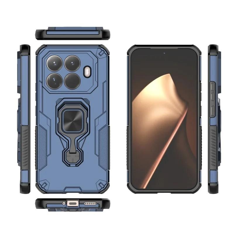 Xiaomi 15T Pro 5G PU Leather Wallet Phone Case with Metal Kickstand, Card Holder, Cash Pocket, Wrist Strap, Shockproof TPU Protective Cover & Screen Protector