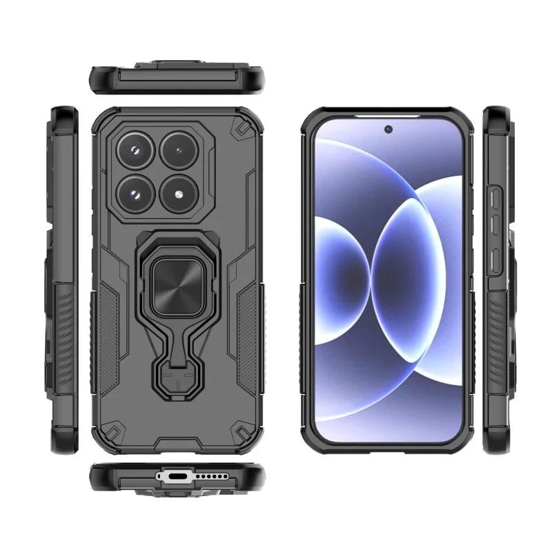 Xiaomi 17 PU Leather Wallet Phone Case with Metal Kickstand, Card Holder, Cash Pocket, Wrist Strap, Shockproof TPU Protective Cover & Screen Protector