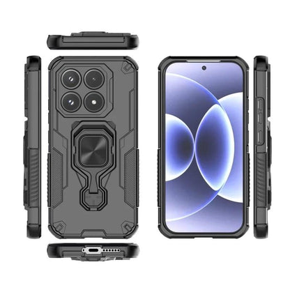 Xiaomi 17 PU Leather Wallet Phone Case with Metal Kickstand, Card Holder, Cash Pocket, Wrist Strap, Shockproof TPU Protective Cover & Screen Protector