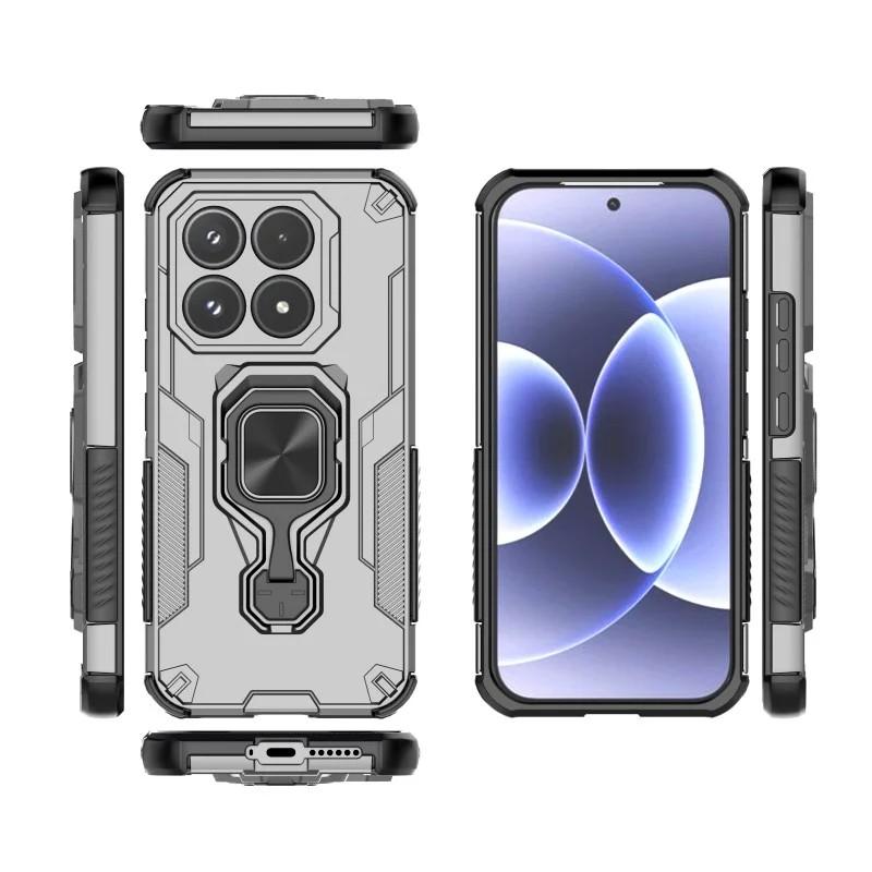 Xiaomi 17 PU Leather Wallet Phone Case with Metal Kickstand, Card Holder, Cash Pocket, Wrist Strap, Shockproof TPU Protective Cover & Screen Protector
