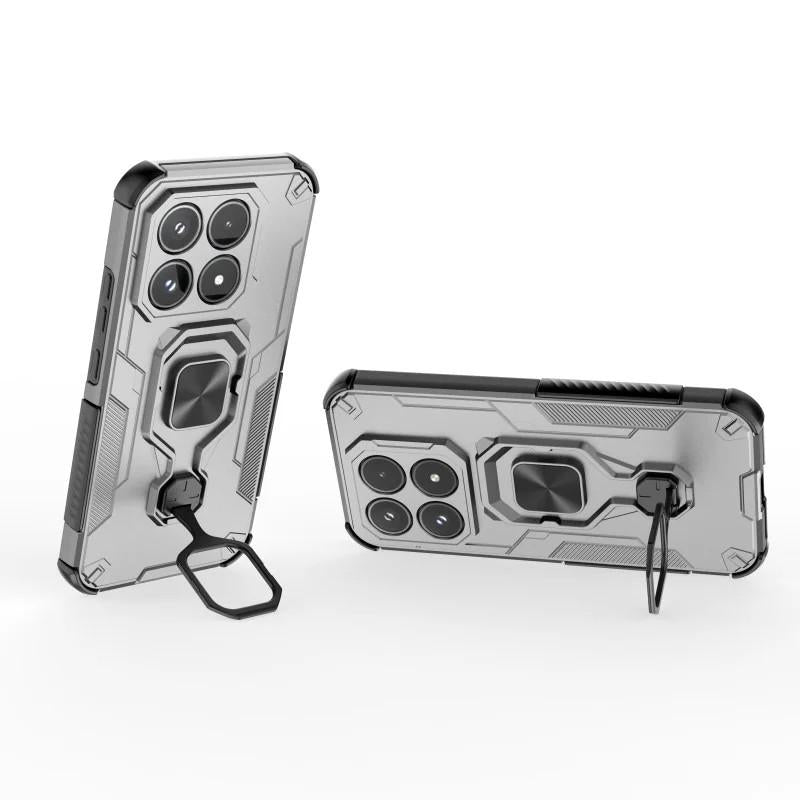 Xiaomi 17 PU Leather Wallet Phone Case with Metal Kickstand, Card Holder, Cash Pocket, Wrist Strap, Shockproof TPU Protective Cover & Screen Protector