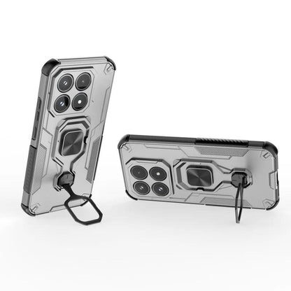 Xiaomi 17 PU Leather Wallet Phone Case with Metal Kickstand, Card Holder, Cash Pocket, Wrist Strap, Shockproof TPU Protective Cover & Screen Protector