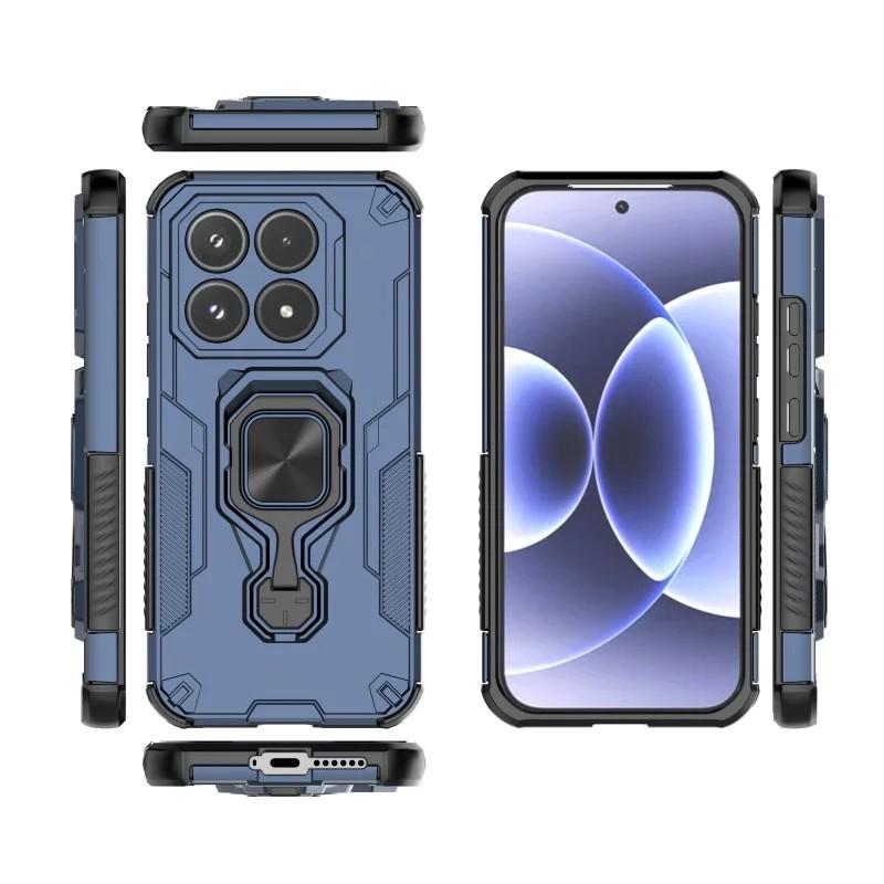 Xiaomi 17 PU Leather Wallet Phone Case with Metal Kickstand, Card Holder, Cash Pocket, Wrist Strap, Shockproof TPU Protective Cover & Screen Protector