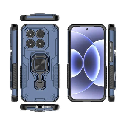 Xiaomi 17 PU Leather Wallet Phone Case with Metal Kickstand, Card Holder, Cash Pocket, Wrist Strap, Shockproof TPU Protective Cover & Screen Protector
