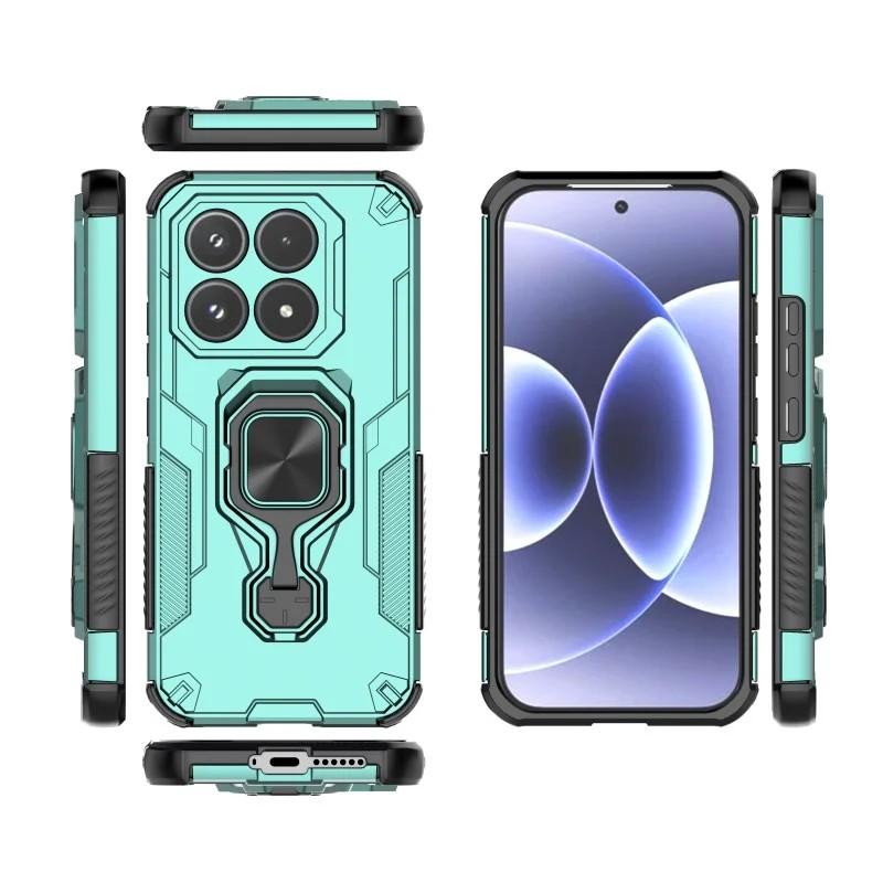 Xiaomi 17 PU Leather Wallet Phone Case with Metal Kickstand, Card Holder, Cash Pocket, Wrist Strap, Shockproof TPU Protective Cover & Screen Protector