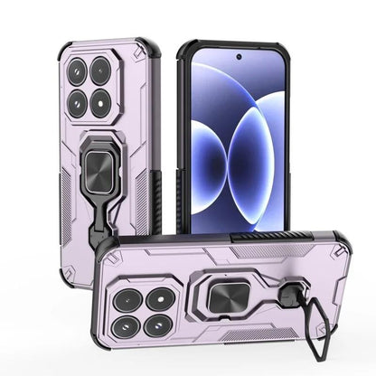 Xiaomi 17 PU Leather Wallet Phone Case with Metal Kickstand, Card Holder, Cash Pocket, Wrist Strap, Shockproof TPU Protective Cover & Screen Protector
