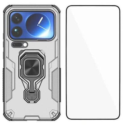 Xiaomi 17 Pro PU Leather Wallet Phone Case with Metal Kickstand, Card Holder, Cash Pocket, Wrist Strap, Shockproof TPU Protective Cover & Screen Protector