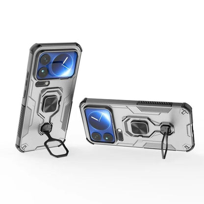 Xiaomi 17 Pro PU Leather Wallet Phone Case with Metal Kickstand, Card Holder, Cash Pocket, Wrist Strap, Shockproof TPU Protective Cover & Screen Protector