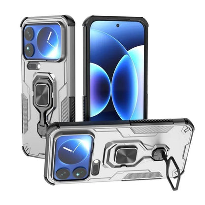 Xiaomi 17 Pro PU Leather Wallet Phone Case with Metal Kickstand, Card Holder, Cash Pocket, Wrist Strap, Shockproof TPU Protective Cover & Screen Protector