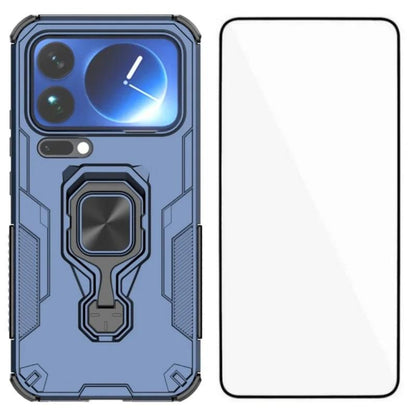 Xiaomi 17 Pro PU Leather Wallet Phone Case with Metal Kickstand, Card Holder, Cash Pocket, Wrist Strap, Shockproof TPU Protective Cover & Screen Protector