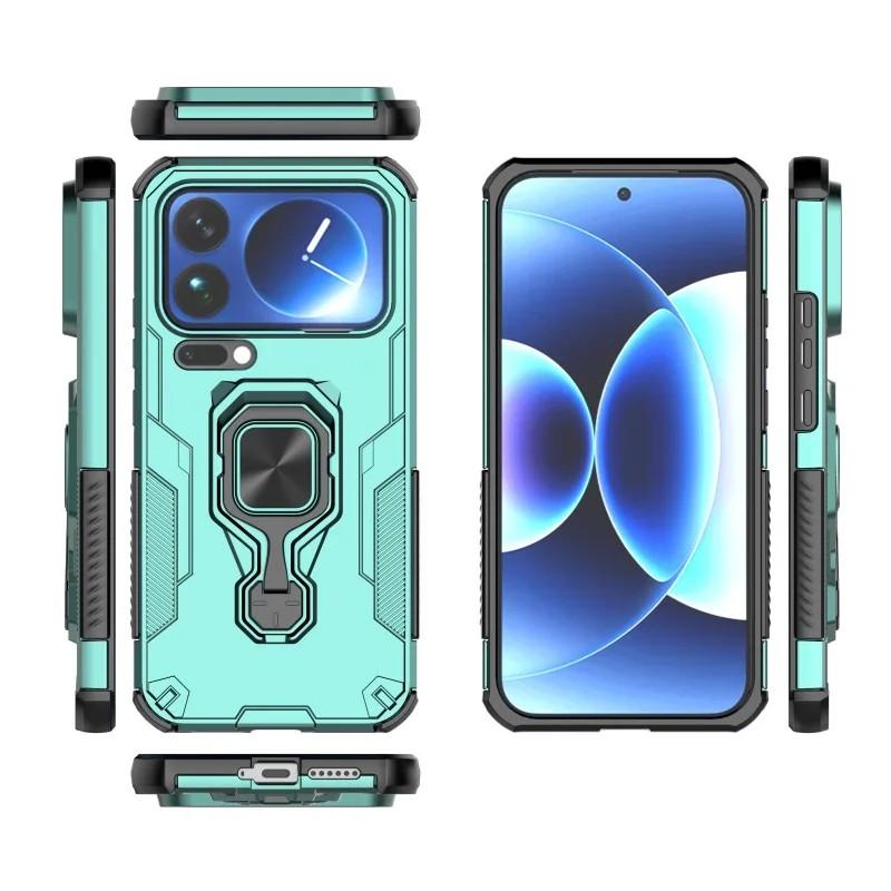 Xiaomi 17 Pro PU Leather Wallet Phone Case with Metal Kickstand, Card Holder, Cash Pocket, Wrist Strap, Shockproof TPU Protective Cover & Screen Protector